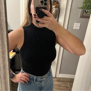 Abercrombie & Fitch black mock neck sweater tank